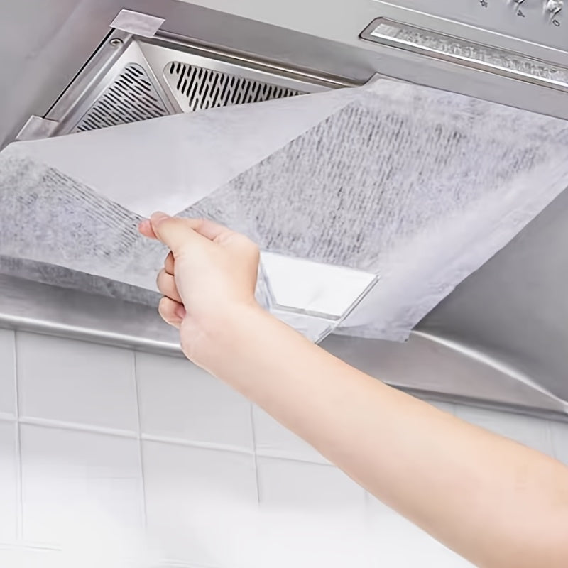 Papel Filtro Absorbente de Aceite Blanco, Película Adhesiva a Prueba de Aceite para Campana de Cocina Resistente al Fuego, Cubierta Separadora de Aceite para el Hogar, Accesorio de Cocina Fácil de Limpiar