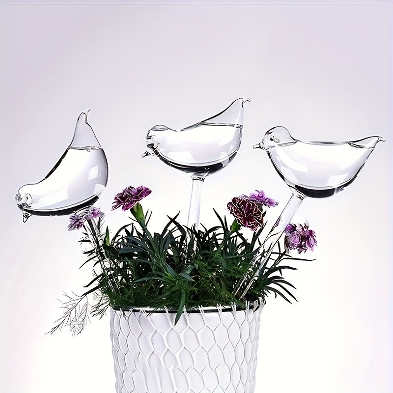 5 piezas de esferas de agua automática con forma de ave - Dispositivos de riego automático para plantas, herramientas de riego por goteo de plástico duradero para jardines interiores y exteriores, ideales para plantas en macetas, flores y bonsái, sistema