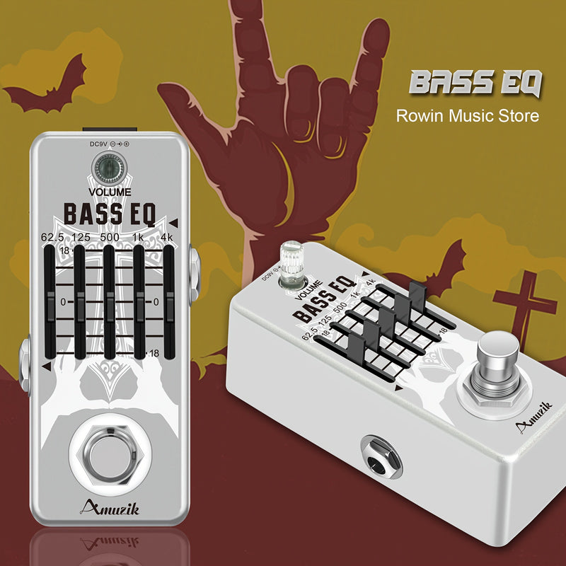 Pedal ecualizador para guitarra/bajo GT/Bass EQ, pedal de 5 bandas con control de nivel maestro para guitarra eléctrica