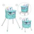 SILLA COMEDOR 3 EN 1 BOOSTER BONY PRIORI VERDE -