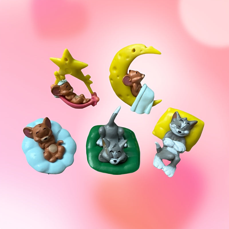 Figurita de Tom y Jerry, coche de Tom Jerry, libro lindo, juguete de escritorio, juego de figuritas, pequeños adornos, decoración de coches de dibujos animados, adecuados para parejas, cumpleaños, colas, etc.