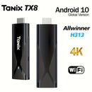 Caixa TANIX TX8 Smart TV Android 10 con Allwinner H313, 2GB RAM, 16GB de Almacenamiento, WIFI 4K, Dongle Mini para TV