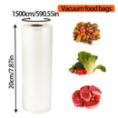La bolsa al vacío de 20 cm de ancho disponible en cuatro longitudes, mantiene la frescura de los alimentos y es ideal para congelación, cocina lenta a baja temperatura. Compatible con todas las máquinas de vacío
