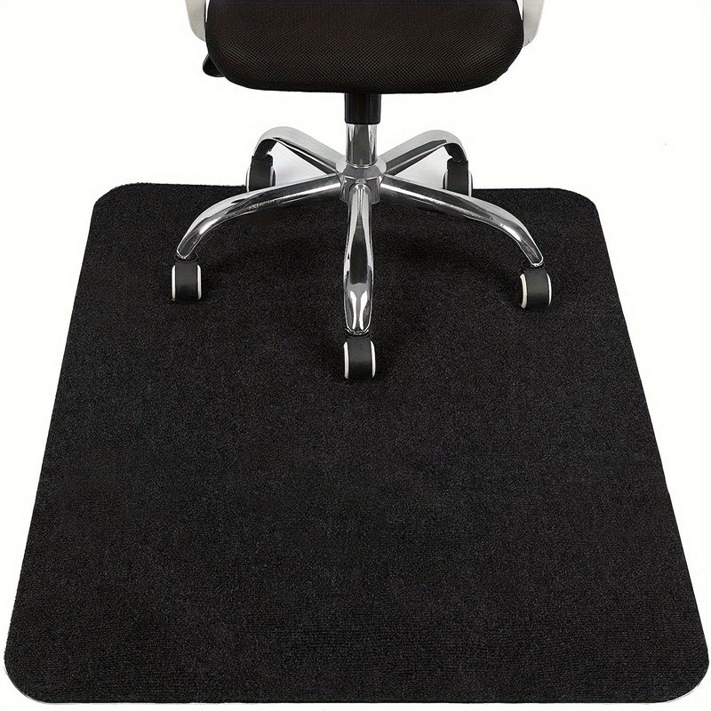 1pc Alfombra para silla de oficina, KOKOJO, para pisos de madera dura y cerámica, alfombra de silla giratoria para computadora, grande, antideslizante, hecha de poliéster, con escritorio bajo perfil de alfombra baja, para oficina en casa