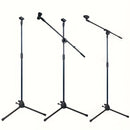 Soporte de Micrófono Profesional de Trípode Resistente con Altura Ajustable, Base Robusta - Para Estudio en Casa, Escenario En Vivo, Podcasts, Grabación, Karaoke, Oficina - Compatible con Micrófonos Dinámicos/Condensadores (), Soporte Versátil para Micro