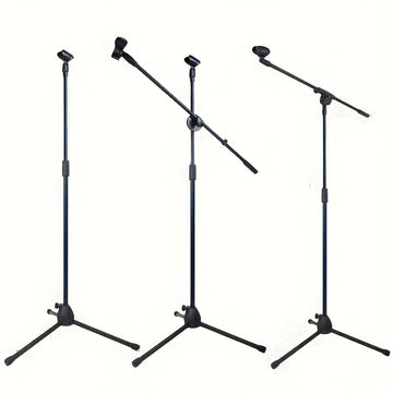 Soporte de Micrófono Profesional de Trípode Resistente con Altura Ajustable, Base Robusta - Para Estudio en Casa, Escenario En Vivo, Podcasts, Grabación, Karaoke, Oficina - Compatible con Micrófonos Dinámicos/Condensadores (), Soporte Versátil para Micro