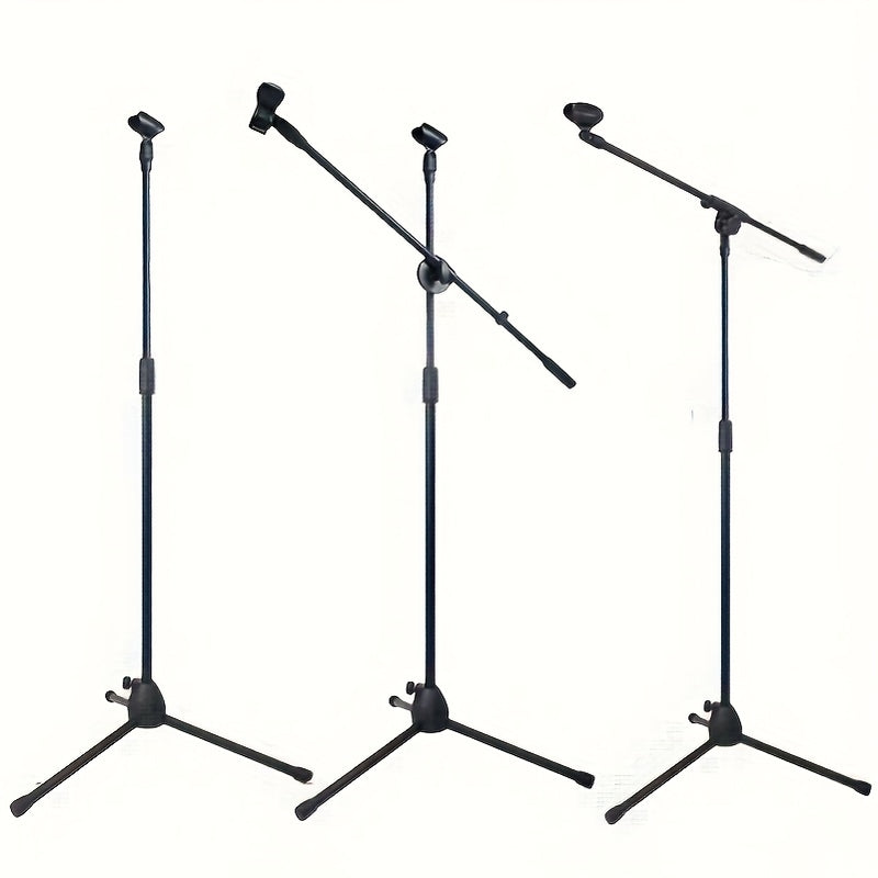 Soporte de Micrófono Profesional de Trípode Resistente con Altura Ajustable, Base Robusta - Para Estudio en Casa, Escenario En Vivo, Podcasts, Grabación, Karaoke, Oficina - Compatible con Micrófonos Dinámicos/Condensadores (), Soporte Versátil para Micro