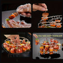 Freidora de Aire con Parrilla y 24/12 Brochetas - Parrilla Giratoria Multi-Aguja Resistente, Calentamiento Rápido a 360° para Cocina Uniforme - Compatible con Freidoras Domésticas - Ideal para BBQ en Interiores/Exteriores, Fiestas, Camping, Navidad, Hall