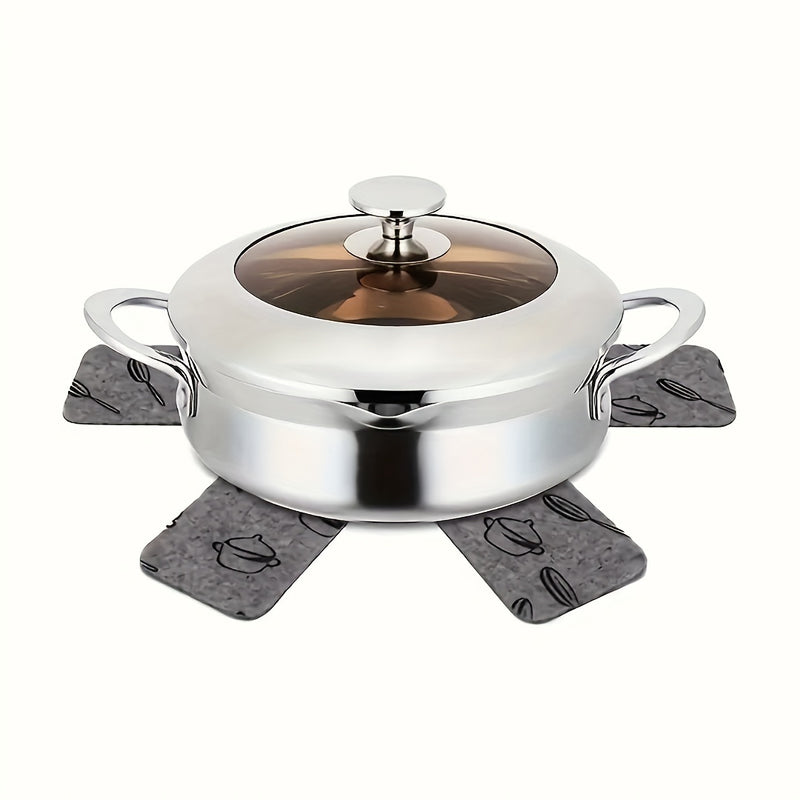 Juego de 3 protectores de sartenes de nailon - Separadores de utensilios de cocina, divisores de ollas y sartenes resistentes a los arañazos, almohadillas antideslizantes sin carga para almacenamiento de cocina
