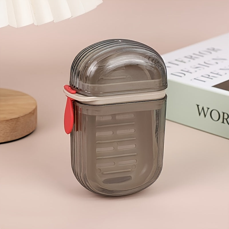 1 caja de jabón impermeable con tapa PET, contenedor hermético portátil para viajes y actividades al aire libre – Caja mini de almacenamiento para campamentos, senderismo e higiene personal