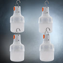 4 linternas LED recargables por USB con ajuste de brillo en 3 niveles, plástico duradero, iluminación portátil para emergencias, senderismo, asados, cortes de luz, garaje, campamento, sótano y decoración de jardín, equipo de campamento moderno