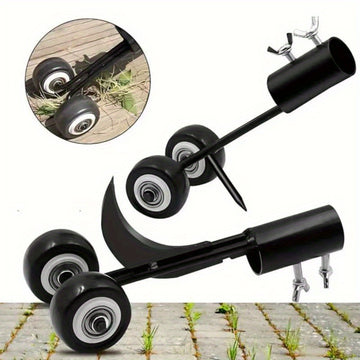 Rollo de arrancador de malezas de jardín de doble acción, herramienta multifuncional para arrancar malezas en grietas, eliminador de malezas de escaleras, control eficiente de malezas con rodillo, diseño sin doblar para espacios al aire libre, construcci