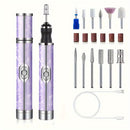 Polidor de uñas eléctrico - 12 piezas, juego de taladro de uñas, lima de uñas gruesa multifuncional, carga tipo C, batería de 180 mAh, polidor de uñas eléctrico de 4 velocidades para principiantes y profesionales, herramienta de desbridado y modelado de