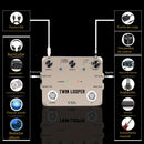 Pedal de Guitarra Eléctrica Twin Looper - Grabación de 10 Minutos, True Bypass, Sonido Analógico con 11 Efectos, Reproducción Inversa y Control de Movimiento Lento