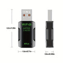 Adaptador WiFi USB, receptor WiFi 900m | Alta velocidad 802.11ac | 5dBi Dual Band 2.4/5.8GHz adaptador de red inalámbrica para PC/ escritorio/ tableta/ portátil, compatible con Windows, Mac OS X1
