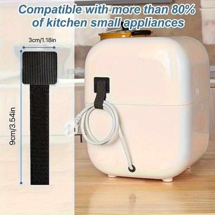 10/20 piezas, Organizadores de cables de electrodomésticos de cocina negros, Clips de gestión de cables de alambre metálico duradero para licuadoras, mezcladores, freidoras de aire, cocinas de presión y más, Diseño de clip seguro para una fácil gestión d