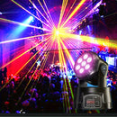 Mini Luz DJ RGBW 7x8W con Activación por Sonido, Control DMX - Ideal para Fiestas, Clubes, Conciertos, Bodas, Eventos de Discoteca - Negro, Efectos de Iluminación de Discoteca|Mejorador de Ambiente de Club|Función de Pantalla Digital, Accesorios de DJ