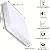1pc Luz de Techo LED, 36W 3240lm 4000K 22.86cm Iluminación Empotrada Cuadrada para Cocina, Dormitorio, Sala, Armario, Blanco Neutro