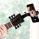 Soporte para Smartphone con Cabezal de Guitarra Giratorio 360° - Abrazadera Ajustable, Soporte para Transmisiones en Vivo y Grabación, Material PE Negro, Compatible con Escritorio y Uso con Trípode, Fotografía Móvil|Soporte Versátil para Smartphone|Mater