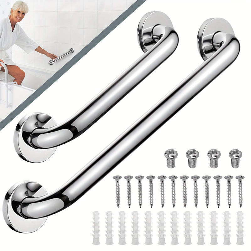 1pc Estilo Clásico Conjunto de Brazo de Ducha y Barra de Sujeción de Metal, Barra de Seguridad para Baño Robusta, Opciones de 12/20 Pulgadas, Kit de Instalación Fácil Incluido