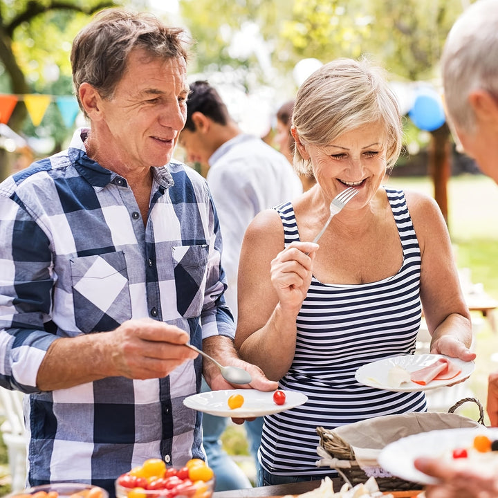 Juego de 30 piezas de vajilla de lujo, juego de cuchara, tenedor y cuchillo, elegante juego de cubiertos de acero inoxidable, juego de cubiertos de café, juego de cocina, juego de cubiertos plateados - Seguro para lavavajillas - Ideal para Navidad, Hallo