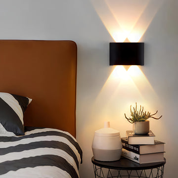 2 piezas de apliques de pared LED modernos, 4W 85-265V, lámparas de pared plásticas semiempotradas para exteriores con hardware de instalación, aplique cableado desmontable para iluminación de patio y jardín, sin batería, incluye hardware de instalación,