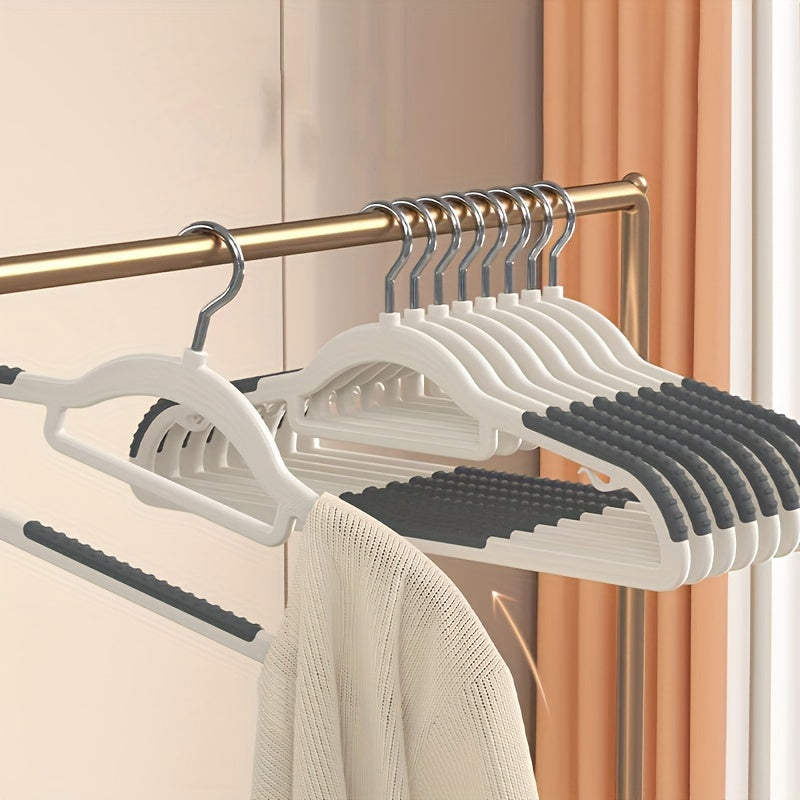 10 Perchas Para Ropa, Perchas Antideslizantes Sin Rastro, Perchas Resistentes Y Duraderas, Almacenamiento Y Organización De Secado De Ropa Para El Hogar Para Dormitorio, Baño, Hogar
