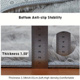 Alfombra mullida y densa de 1,58 pulgadas de grosor, antideslizante y con borlas para mayor estabilidad, ideal para dormitorio, entrada o pasillo.