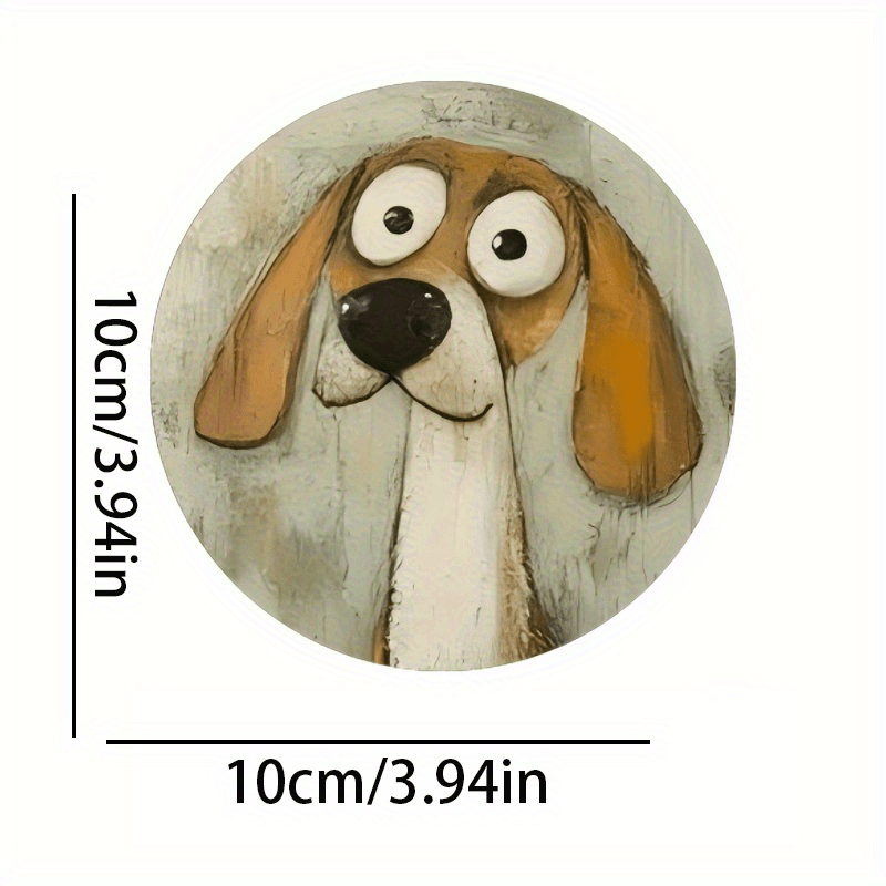 6 piezas de cojines de madera coloridos para bebidas - Diseños juguetones de perros (Basset Hound, Pastor Alemán, Pug, Labrador Negro, Corgi), ideales para café, té, decoración del hogar y restaurantes, regalo perfecto de Navidad, decoración de perros.