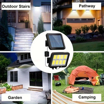 1/2/4 piezas de luz solar para pared, panel solar ajustable, 3 modos de funcionamiento, luz solar super brillante desmontable para porche, control remoto, montaje en pared, adecuado para pared, patio, garaje, jardín, patio y acera, con sensor infrarrojo,