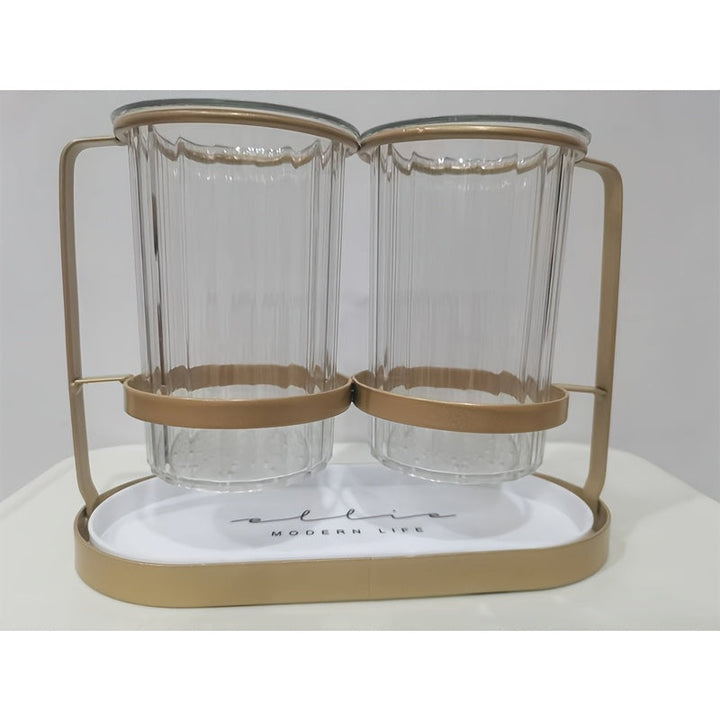 Porta cubiertos de lujo de metal y plástico, soporte para utensilios de cocina de pared, sin contacto con alimentos, estante de almacenamiento de drenaje moderno para cuchillos, tenedores, cucharas, cesta de palillos