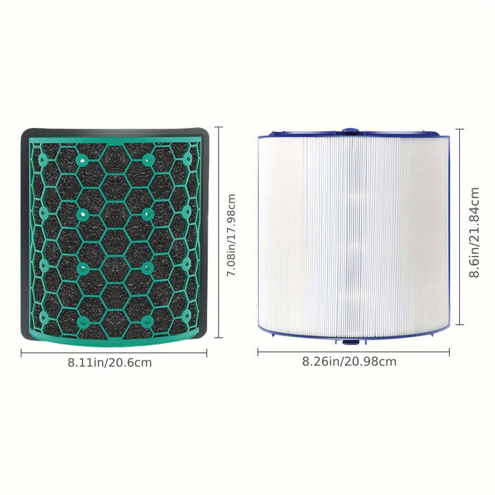 1 Unidad, Filtro Hepa Filtro De Carbón Activado Compatible Con El Purificador De Aire Dyson Tp04, Hp04, Dp04, Sistema De Filtro Sellado De Dos Etapas 360°, Ventilador Purificador De Aire Pure Cool