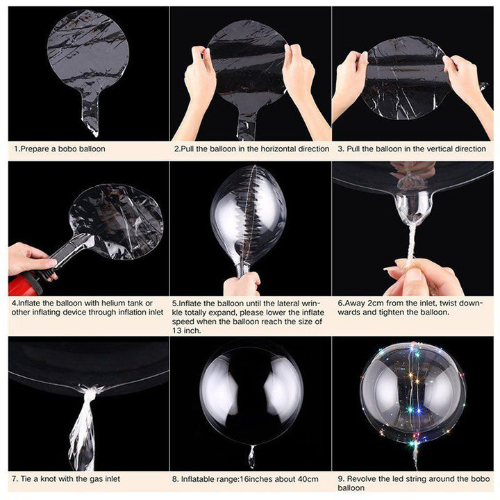 Globos Led Gigante 45 Cm + Micro Led Globo Vinilo Bomba Led