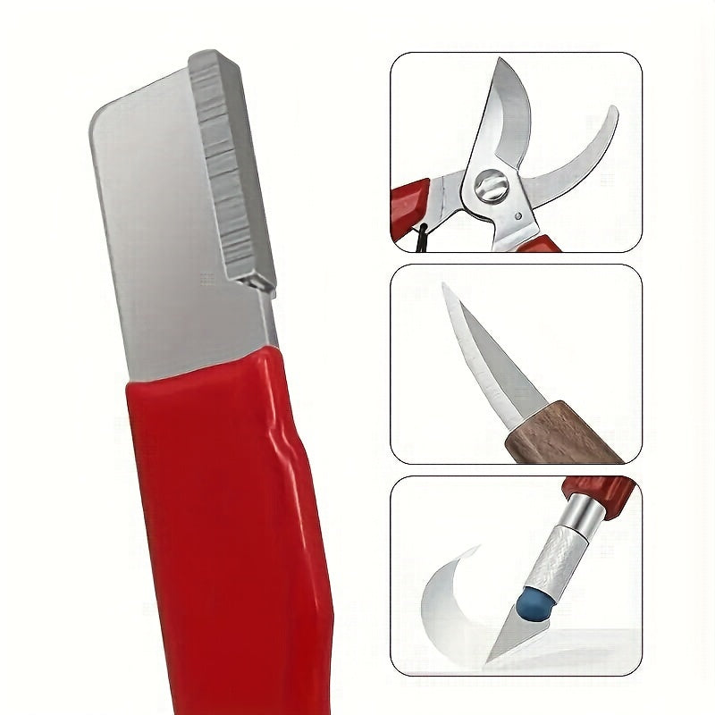 1pieza Afilador de cuchillos de cocina profesional de precisión, herramientas de jardinería multifuncionales Afilador de cuchillos, Afilador de tijeras portátil, Tijeras de poda, Afilado rápido, Cuchillo de bolsillo, Para todos los cuchillos, incluyendo