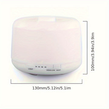 1 Pieza, Humidificador De Aire Difusor De Aceite Esencial, Emisor De Aroma Para El Hogar, Con Lámpara Led Y Control Remoto, De 500 Ml/17,6 Oz