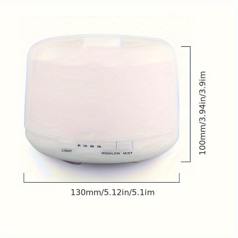 1 Pieza, Humidificador De Aire Difusor De Aceite Esencial, Emisor De Aroma Para El Hogar, Con Lámpara Led Y Control Remoto, De 500 Ml/17,6 Oz