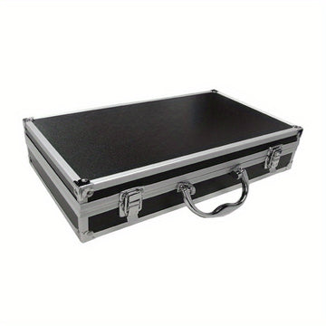 Conjunto de micrófono de tarjeta de sonido, estuche de aluminio, micrófono inalámbrico universal, bolsa portátil, maleta de carcasa dura, accesorios de mezclador.