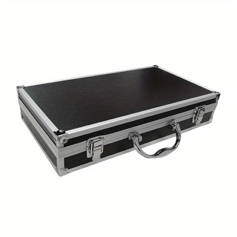 Conjunto de micrófono de tarjeta de sonido, estuche de aluminio, micrófono inalámbrico universal, bolsa portátil, maleta de carcasa dura, accesorios de mezclador.