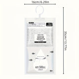 1/3/6 Bolsas de deshumidificador de material nuevo mejorado, deshumidificadores colgantes para dormitorios interiores y armarios para prevenir la humedad.