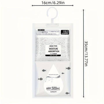 1/3/6 Bolsas de deshumidificador de material nuevo mejorado, deshumidificadores colgantes para dormitorios interiores y armarios para prevenir la humedad.