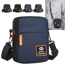 Bolso cuadrado neutro, textura sencilla, bolso de tela Oxford ligero, bolso de hombro único, bolso cruzado con cremallera multicapa para hombres [dirección aleatoria del tirón]