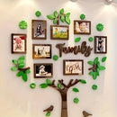 Juego de decoración de pared con marco de foto acrílico 3D con plantilla de adhesivo - Galería de collage de fotos DIY autoadhesivo para el hogar, árbol genealógico, bodas, Año Nuevo, Navidad, regreso a la escuela, aniversarios