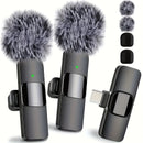 Microfono Lavalier sin varillas: con Protector de Viento Avanzado, Compatible con USB-C, Plug and Play, Reducción de Ruido, para YouTube y Transmisiones en Vivo