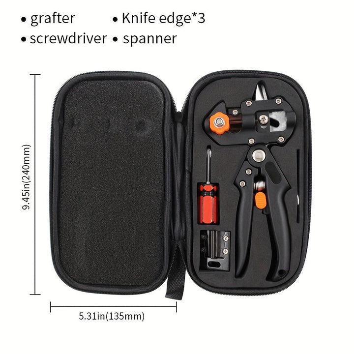 Herramientas de injerto de jardín, herramientas de poda de jardín, cuchillos de injerto y tijeras versátiles 2-en-1 que son ampliamente convenientes para cortar y recortar ramas de plantas, enredaderas y árboles frutales, junto con un conjunto de herrami