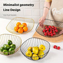 1pc Cesta de Frutas de Alambre Metálico Dorado – Resistente al Óxido, Diseño de Malla Creativa Antigoteo para Decoración de Cocina y Sala de Estar, Ideal para Almacenar Frutas