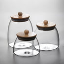 3 Piezas de Tarros Transparentes Resistentes al Calor de Borosilicato con Tapas, 850ml Contenedores Herméticos para Frutos Secos, Té y Dulces