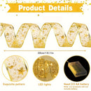 1pc Cinta de Luces LED Navideñas, Luces de Navidad con Pilas, Luces de Cinta Navideñas, Luz de Árbol de Navidad con Cinta para Bodas, Fiestas, Decoraciones Navideñas (Pila No Incluida)