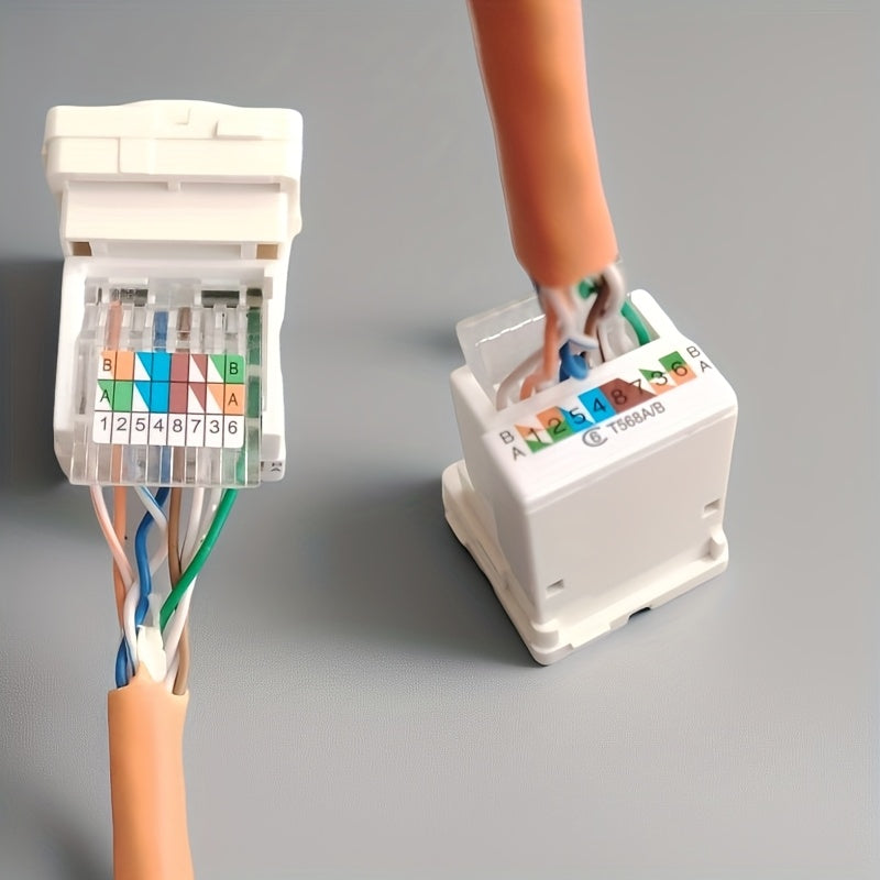 10 piezas, panel de red redondo 8P8C, módulo sin herramientas, seis clases, clase seis, tres clases, RJ45CAT.6, CAT.7, RJ11CAT.3, adaptador de línea de alimentación