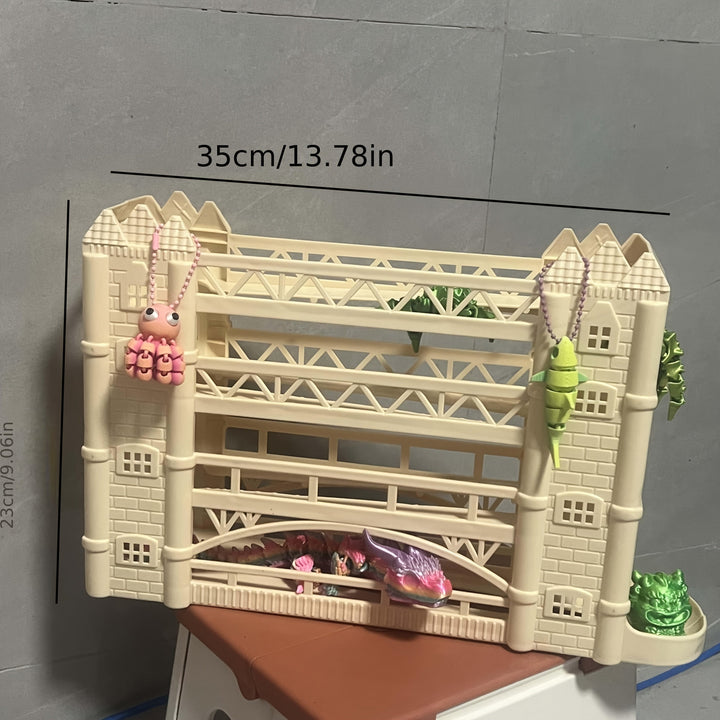 Soporte de huevos de plástico de 4 niveles con estilo moderno, ahorrador de espacio para refrigerador con diseño de rodado automático, adecuado para refrigerador, cocina, armario y mesa de comedor.