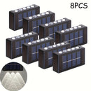 6/8/10pcs Luces de pared de LED alimentadas por energía solar, decoración de pared exterior IP44 con brillo cálido amarillo, ideal para hogar, jardín, valla, patio - Montaje semi empotrado, carcasa de plástico, batería de níquel cargada por energía solar